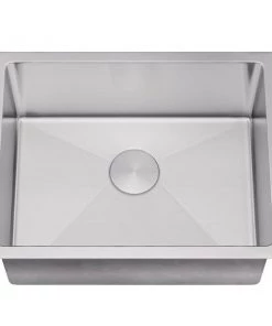 Allora USA - ADA-KH-3018-R15 - 30" X 18" X 5" Handmade Undermount Single Bowl Stainless Steel Kitchen Sink Sinks