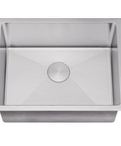 Allora USA - ADA-KH-2718-R15 - 26" X 17" X 5" Handmade Undermount Single Bowl Stainless Steel Kitchen Sink
