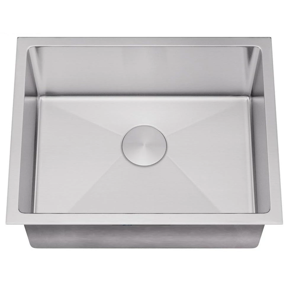 Allora USA - ADA-KH-2718-R15 - 26" X 17" X 5" Handmade Undermount Single Bowl Stainless Steel Kitchen Sink 1 Allora USA - ADA-KH-2718-R15 - 26" X 17" X 5" Handmade Undermount Single Bowl Stainless Steel Kitchen Sink