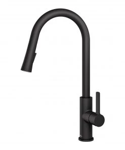 Allora USA - A-740-BL Single Handle Kitchen Faucet In Black