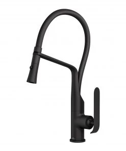 Allora USA - A-760-BL Single Handle Kitchen Faucet In Black