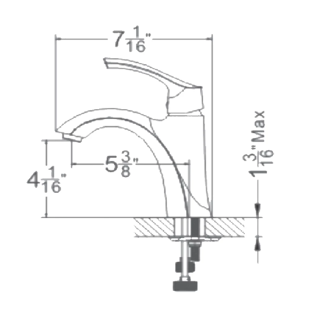 Allora USA A-6550-C SINGLE HANDLE CHROME BATHROOM FAUCET – TULIP SERIES 4 Allora USA A-6550-C SINGLE HANDLE CHROME BATHROOM FAUCET – TULIP SERIES