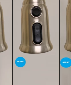 Faucets Allora USA - A-710-BN Kitchen Faucet - Single Handle Pull Down Sprayer - Brush Nickel