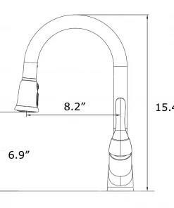 Faucets Allora USA - A-710-BN Kitchen Faucet - Single Handle Pull Down Sprayer - Brush Nickel