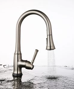 Allora USA - A-750-BN Kitchen Faucet - Magnetic Pull-Out Sprayer In Brush Nickel Faucets