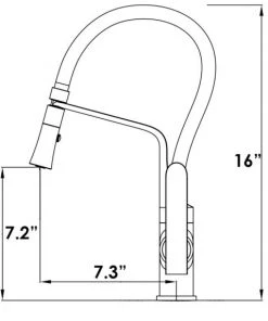 Allora USA - A-760-BL Single Handle Kitchen Faucet In Black 21 Allora USA - A-760-BL Single Handle Kitchen Faucet In Black
