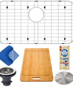 Allora USA - GR-2718 Combo- Stainless Steel Sink Grid With Protective Bumpers And Feet