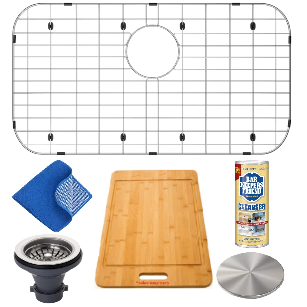 Allora USA - GR-2718 Combo- Stainless Steel Sink Grid With Protective Bumpers And Feet 1 Allora USA - GR-2718 Combo- Stainless Steel Sink Grid With Protective Bumpers And Feet