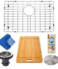 Allora USA - GRHM-2721F-R15 Combo- Stainless Steel Sink Grid Radius