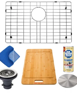 Allora USA - GRHM-3021F Combo- Stainless Steel Sink Grid With Protective Bumpers And Feet