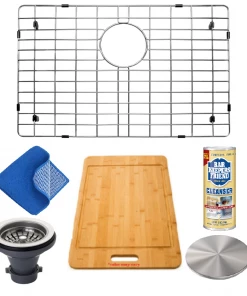 Grid Combo Allora USA - GRHM-3621F Combo- Stainless Steel Sink Grid With Protective Bumpers And Feet
