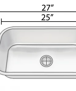 Sinks Allora USA - ADA-2718 - 27" X 18" X 5 1/2" Undermount Single Bowl 18 Gauge Stainless Steel Kitchen Sink 11 Sinks Allora USA - ADA-2718 - 27