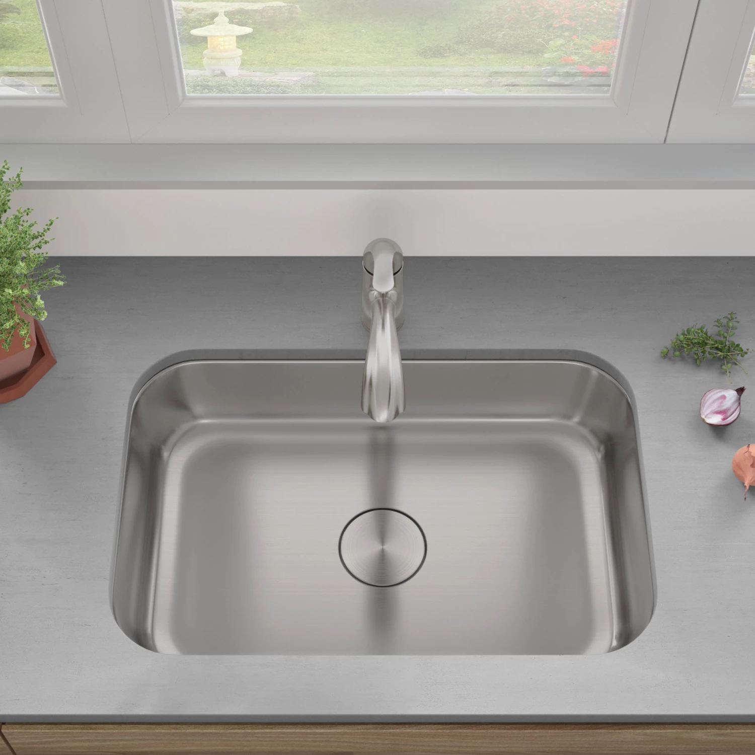 Sinks Allora USA - ADA-2718 - 27" X 18" X 5 1/2" Undermount Single Bowl 18 Gauge Stainless Steel Kitchen Sink 2 Sinks Allora USA - ADA-2718 - 27" X 18" X 5 1/2" Undermount Single Bowl 18 Gauge Stainless Steel Kitchen Sink