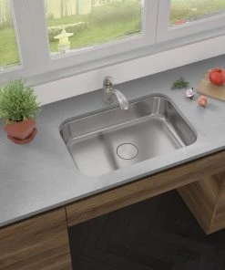 Sinks Allora USA - ADA-2718 - 27" X 18" X 5 1/2" Undermount Single Bowl 18 Gauge Stainless Steel Kitchen Sink 10 Sinks Allora USA - ADA-2718 - 27