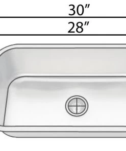 Sinks Allora USA - ADA-3018- 30" X 18" X 6" Undermount Single Bowl 18 Gauge Stainless Steel Kitchen Sink 10 Sinks Allora USA - ADA-3018- 30