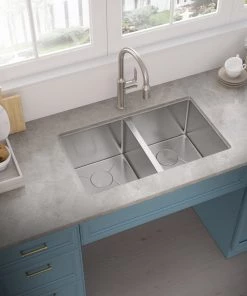 Faucets Allora USA - A-715-BN Kitchen Faucet - Single Hole Single Handle Pull Down Kitchen Faucet - Brushed Nickel