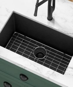 NEW! Allora USA GC-3118-S Black Granite Composite Kitchen Sink