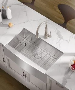 Faucets Allora USA - A-726-BN Kitchen Faucet - Single Handle Pull Down Sprayer - Brushed Nickel