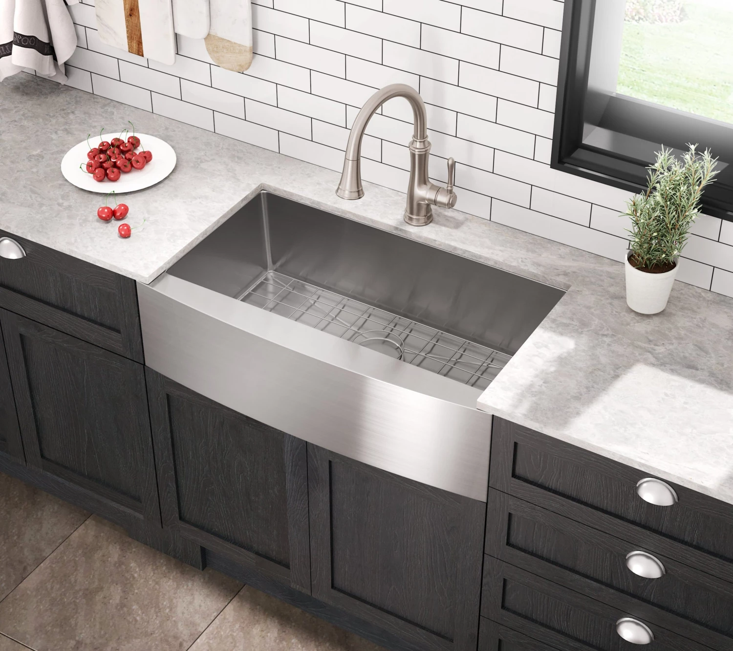 Sinks Allora USA - KH-3621F - 36" X 21" X 10" Single Large Bowl Stainless Steel Kitchen Sink 3 Sinks Allora USA - KH-3621F - 36" X 21" X 10" Single Large Bowl Stainless Steel Kitchen Sink