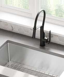 Allora USA - A-760-BL Single Handle Kitchen Faucet In Black 18 Allora USA - A-760-BL Single Handle Kitchen Faucet In Black