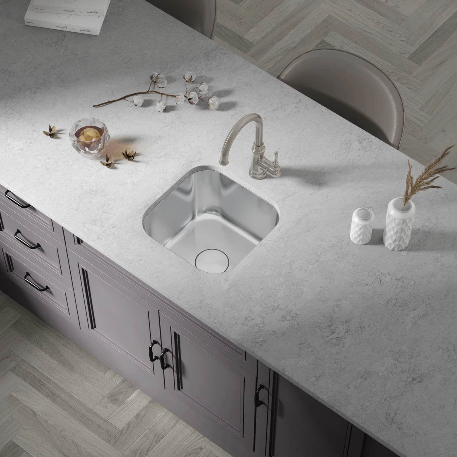 Allora USA - KSN-1616 - 16" X 16" X 8" Stainless Steel Sink Sinks 3 Allora USA - KSN-1616 - 16" X 16" X 8" Stainless Steel Sink Sinks