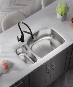Allora USA - KSN-3321R - Undermount Double Bowl Kitchen Sink