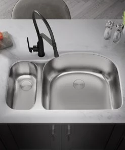 Allora USA - KSN-3321R - Undermount Double Bowl Kitchen Sink
