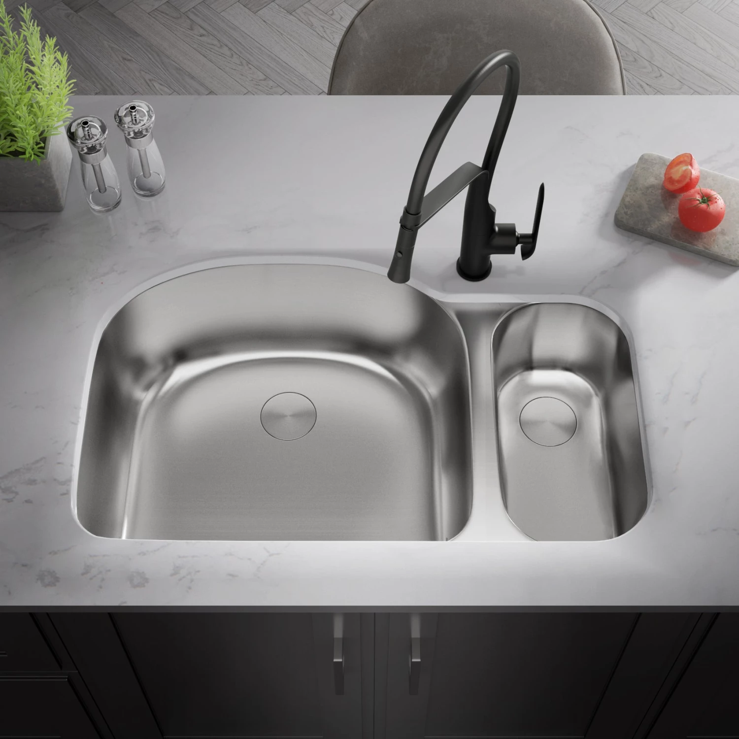 Allora USA - A-760-BL Single Handle Kitchen Faucet In Black 4 Allora USA - A-760-BL Single Handle Kitchen Faucet In Black