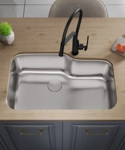 Allora USA - ND-3222 Kitchen Sink - 32" X 22" X 9" Under Mount 18 Gauge Stainless Steel Kitchen Sink Sinks