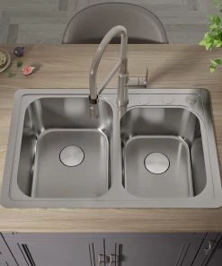 Allora USA - A-730-BN Kitchen Faucet - Magnetic Pull-Out Sprayer - Brush Nickel