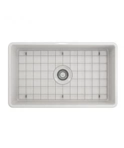 Sinks Glacier Bay Farmhouse Apron-Front Fireclay 30 In. Single Bowl Kitchen Sink In White With Grid 6 Sinks Glacier Bay Farmhouse Apron-Front Fireclay 30 In. Single Bowl Kitchen Sink In White With Grid