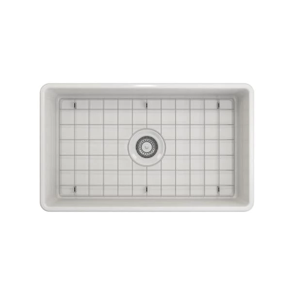 Sinks Glacier Bay Farmhouse Apron-Front Fireclay 30 In. Single Bowl Kitchen Sink In White With Grid 3 Sinks Glacier Bay Farmhouse Apron-Front Fireclay 30 In. Single Bowl Kitchen Sink In White With Grid