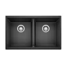 Allora USA GC-3118-D Black Granite Composite Kitchen Sink & Black Faucet