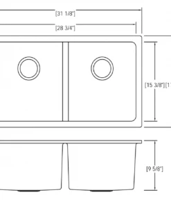 Allora USA GC-3118-D Black Granite Composite Kitchen Sink & Black Faucet