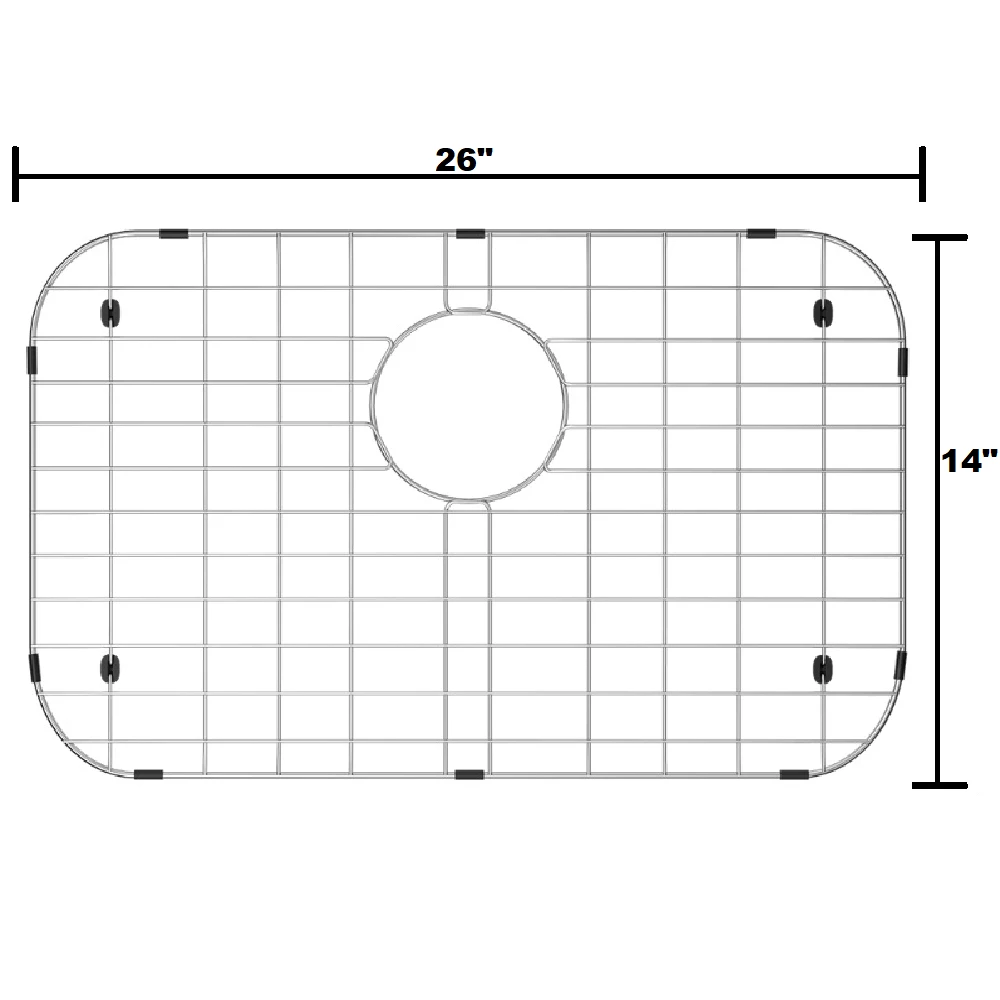 Allora USA - GR-3018 Combo- Stainless Steel Sink Grid With Protective Bumpers And Feet 4 Allora USA - GR-3018 Combo- Stainless Steel Sink Grid With Protective Bumpers And Feet