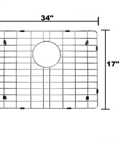 Grid Combo Allora USA - GRHM-3621F Combo- Stainless Steel Sink Grid With Protective Bumpers And Feet