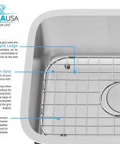 Allora USA - GRHM-2718 Combo- Stainless Steel Kitchen Sink Grid Grid Combo 17 Allora USA - GRHM-2718 Combo- Stainless Steel Kitchen Sink Grid Grid Combo