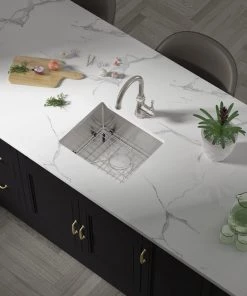 Allora USA - KH-1518 - 15" X 18" X 8.5" Handmade Undermount Single Bowl Stainless Steel Bar Sink Sinks 10 Allora USA - KH-1518 - 15