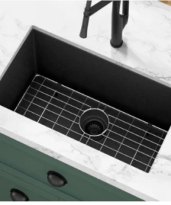 Sinks NEW! Allora USA KH-3018-R15-GM Gunmetal Black Matte Stainless Steel Handmade Sink