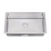 Allora USA - KH-3218-R15 - 32" X 18" X 10" Handmade Undermount Single Large Bowl Stainless Steel Kitchen Sink Sinks
