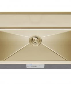 Allora USA - KH-3018-R15-GL - Gold 30" X 18" X 10" Undermount Bowl Tight Radius Large Bowl