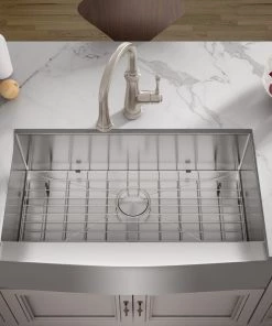 Grid Combo Allora USA - GRHM-3621F Combo- Stainless Steel Sink Grid With Protective Bumpers And Feet