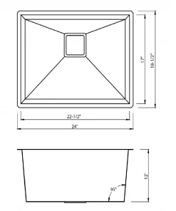Elkay Sinks KRAUS Pax Zero-Radius 24in. 18 Gauge Undermount Single Bowl Stainless Steel Laundry And Utility Sink