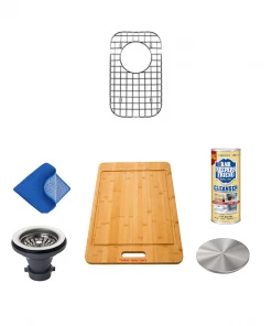 KralSu Sink And Faucet Supplies Faucets Allora USA - GR-1218 Combo- Basin Rack Stainless Steel Accessory