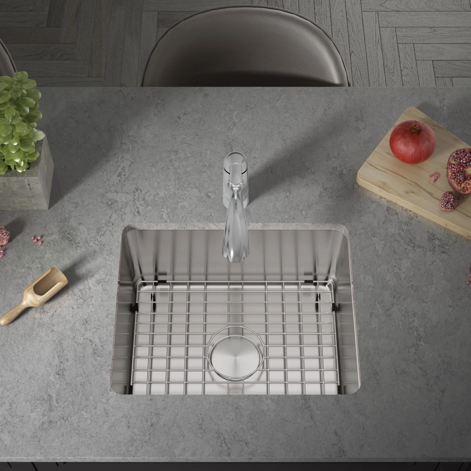 Allora USA - GR-2318 Combo Stainless Steel Sink Grid 2 Allora USA - GR-2318 Combo Stainless Steel Sink Grid