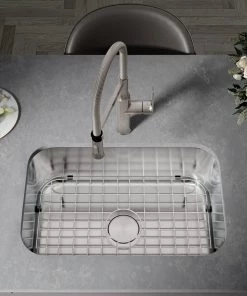 Sinks Allora USA - KSN-3018-7 - 30" X 18" X 7" Undermount Single Large Bowl Stainless Steel Kitchen Sink