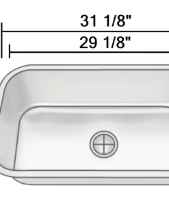Allora USA - KSN-3118-S Combo - 31" X 18" X 9" Undermount Single Bowl Stainless Steel Kitchen Sink