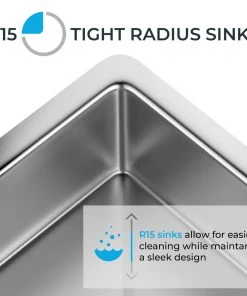 Allora USA KHWS-2718-R15 Workstation Undermount Stainless Steel Kitchen Sink