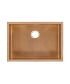 Allora USA - KH-3018-R15-RG - 30" X 18" X 10" Rose Gold Undermount Bowl Handmade Stainless Steel Kitchen Sink Sinks
