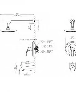 Allora USA SH-6590-BN 3 Piece Shower Set